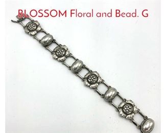 Lot 3 Georg Jensen Bracelet. BLOSSOM Floral and Bead. G