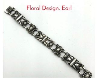 Lot 4 Georg Jensen Bracelet. Double Floral Design. Earl