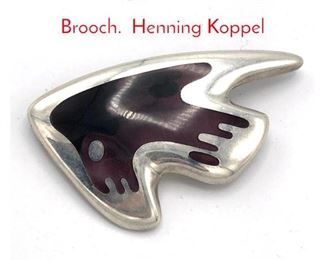 Lot 31 Georg Jensen Fish 307 Pin Brooch. Henning Koppel