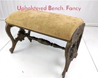 Lot 238 Gilt Carved Wood Antique Upholstered Bench. Fancy