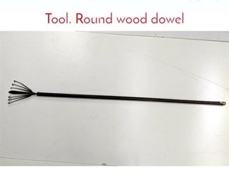 Lot 251 Vintage Wood Iron Frogging Tool. Round wood dowel