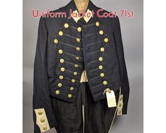 Lot 284 Civil War Union Soldier Uniform Jacket Coat 71st 
