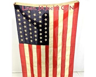 Lot 287 Civil War Era 45 Star Flag. Linen. JA Joel  Co N