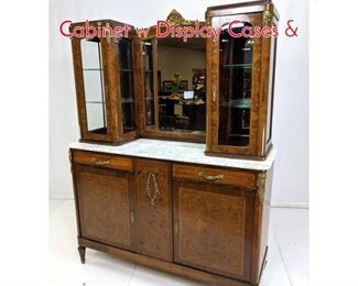 Lot 312 French Style Marble Top Cabinet w Display Cases 