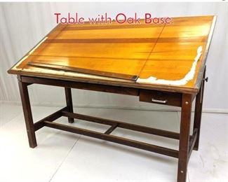 Lot 323 ANCOBILT Industrial Drafting Table with Oak Base.