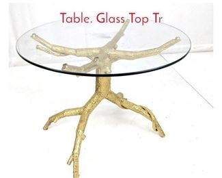 Lot 324 Glass and Gilt Tree Form Side Table. Glass Top Tr