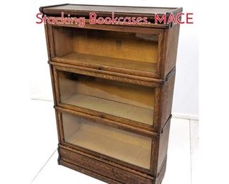Lot 357 3 Part Vintage Barrister Stacking Bookcases. MACE
