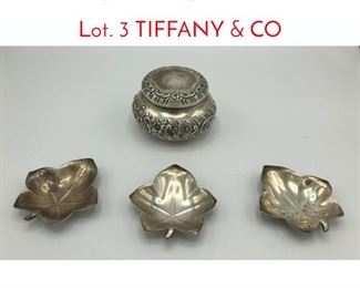 Lot 396 4pc Sterling Silver Tableware Lot. 3 TIFFANY  CO