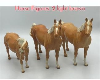 Lot 432 3pc BESWICK England Horse Figures. 2 light brown