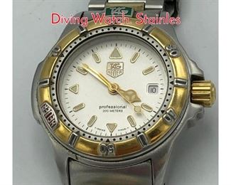 Lot 90 TAG HEUER Ladies Stainless Diving Watch. Stainles