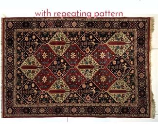 Lot 160 Handmade Oriental Carpet with repeating pattern