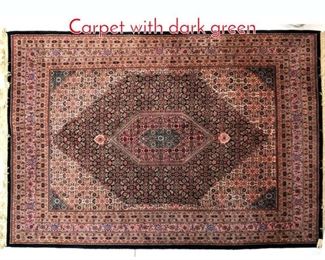 Lot 164 112x79 Handmade Oriental Carpet with dark green