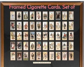 Lot 211 GILBERT  SULLIVAN Framed Cigarette Cards. Set of