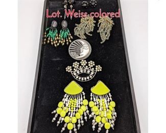 Lot 86 7 pc Assorted Costume Jewelry Lot. Weiss colored 