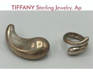 Lot 102 2pc ELSA PERETTI for TIFFANY Sterling Jewelry. Ap