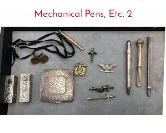 Lot 105 12pc Silver Lot Jewelry, Mechanical Pens, Etc. 2 