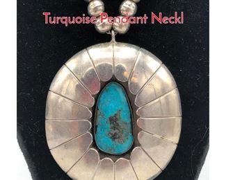 Lot 109 FW Native American Indian Turquoise Pendant Neckl