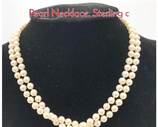 Lot 136 MIKIMOTO Double Strand Pearl Necklace. Sterling c