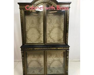 Lot 179 Decorator Boulle Style Display Cabinet with Brass