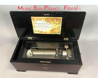 Lot 365 20 inch MERMOD FRERES Music Box Player. Floral i