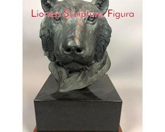 Lot 384 FOREST HART 1995 Bronze Lioness Sculpture. Figura