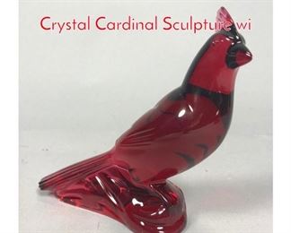 Lot 389 BACCARAT French Red Crystal Cardinal Sculpture wi