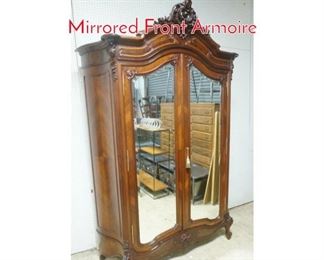 Lot 176 Large French Carved Crest Mirrored Front Armoire 