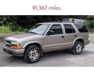 Lot 259 2002 Chevrolet Blazer 91,367 miles. 