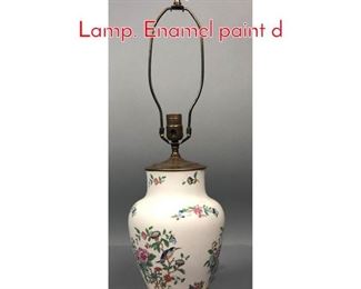 Lot 264 Herend Style Porcelain Table Lamp. Enamel paint d