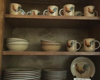 Oneida "Morning Rooster" dishes