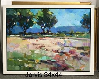 Jarvis, "Summer Landscape" oil on canvas, 34 x 44 in. as framed