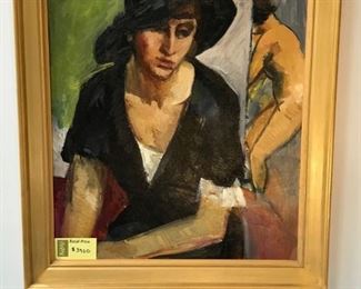 Grimmer, Portrait of the Artist's Sister, c. 1930, oil on canvas, 36 x 29 in. as framed