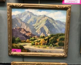 Walter F. Moses, Palm Springs, oil on canvas, c. 1940's, 29 x 35 in. as framed
