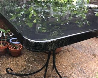 Iron outdoor table
