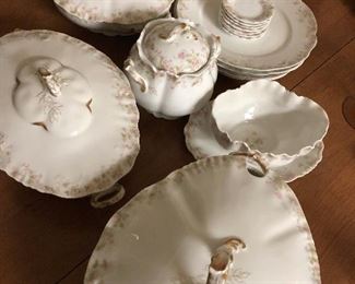 Limoges French Antique porcelain China Dishes platters serving sets