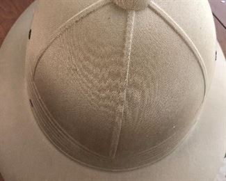 International Hat Company Military 1948 Marine Corp Pith Helmet - stamped inside with maker and date