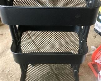 3 tier metal shop cart