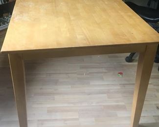 Blonde rectangle dining table or work surface