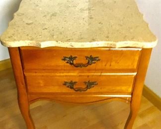 Vintage marble top end table