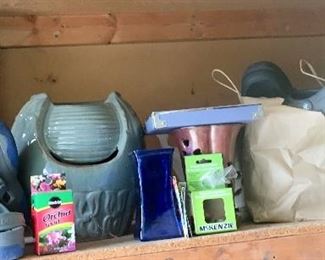 Gardening pots & plant food.