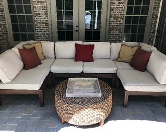 Pottery Barn Outdoor seating with cushions in excellent shape!
