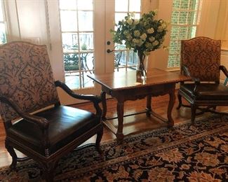 Thomasville upholstered fabric & Leather chairs