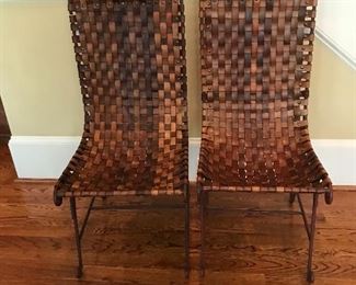 Woven side chairs 