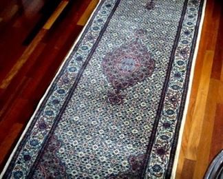 Persian Tabriz hand  knotted wool runner. 2' 9" X 10' 3"