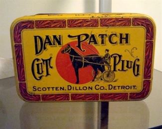 Antique Dan Patch tobacco tin.