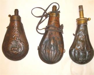 Antique Civil War era powder horns.