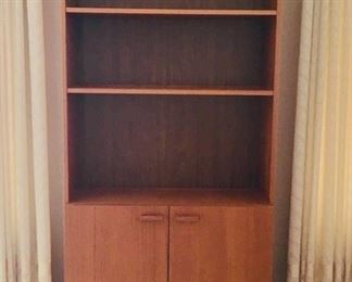 1 of 3 matching Teak-veneer Hutch/Bookcase 32W x 70H x 12.5D