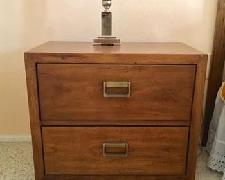 (2) Wood 2-Drawer Nightstand