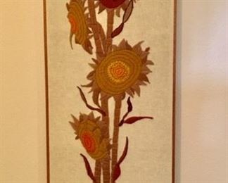 Embroidered Sunflower Picture