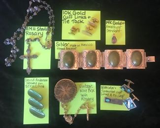 Some of the Gold and sterling jewelry